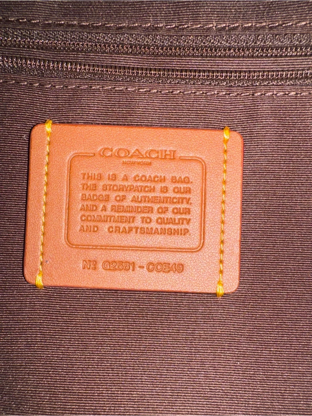 Coach Ella Signature Chenille Shoulder Bag Truffle CCE49 Like New